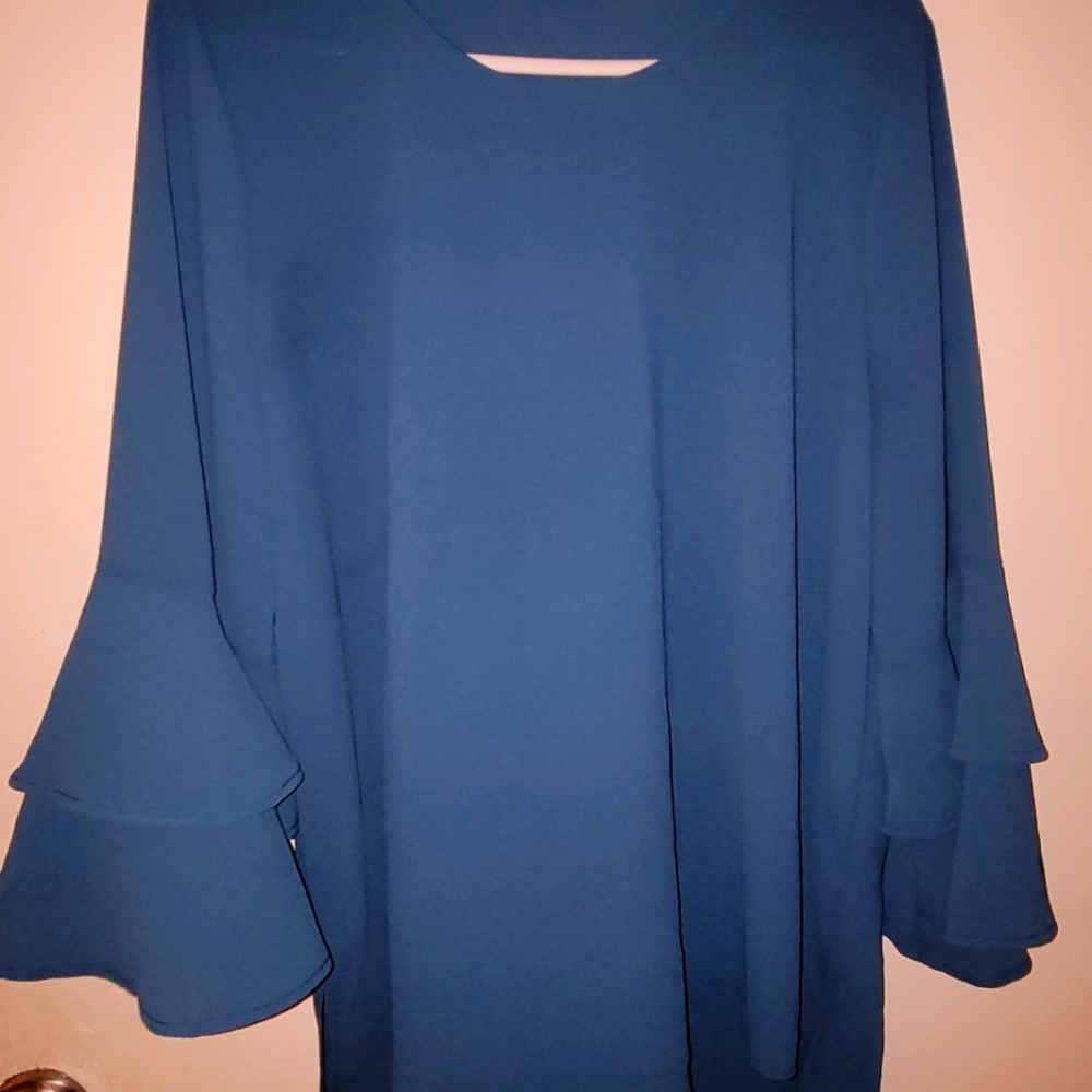 gibson, X-Large, long sleeve blouse, teal